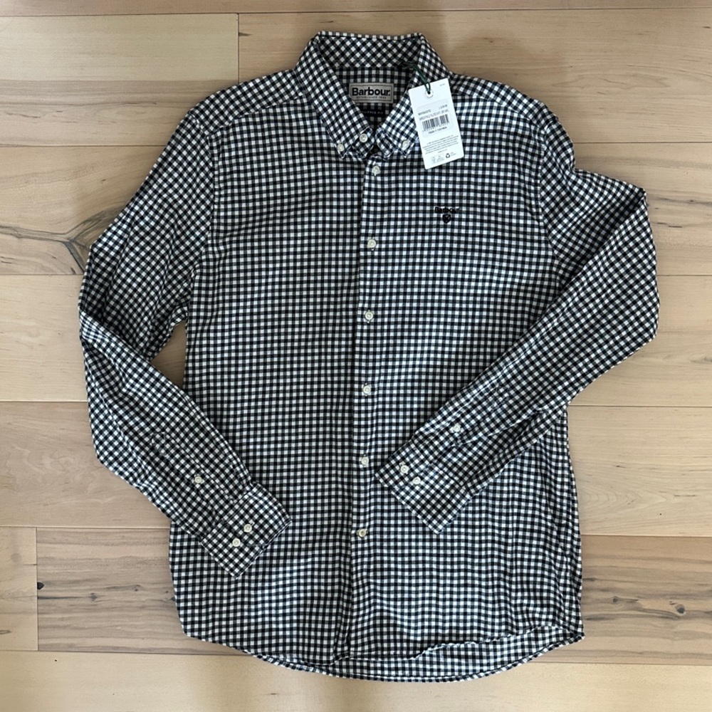 [NWT] Barbour Finkel Tailored Fit Shirt in Grey Marl (Medium)